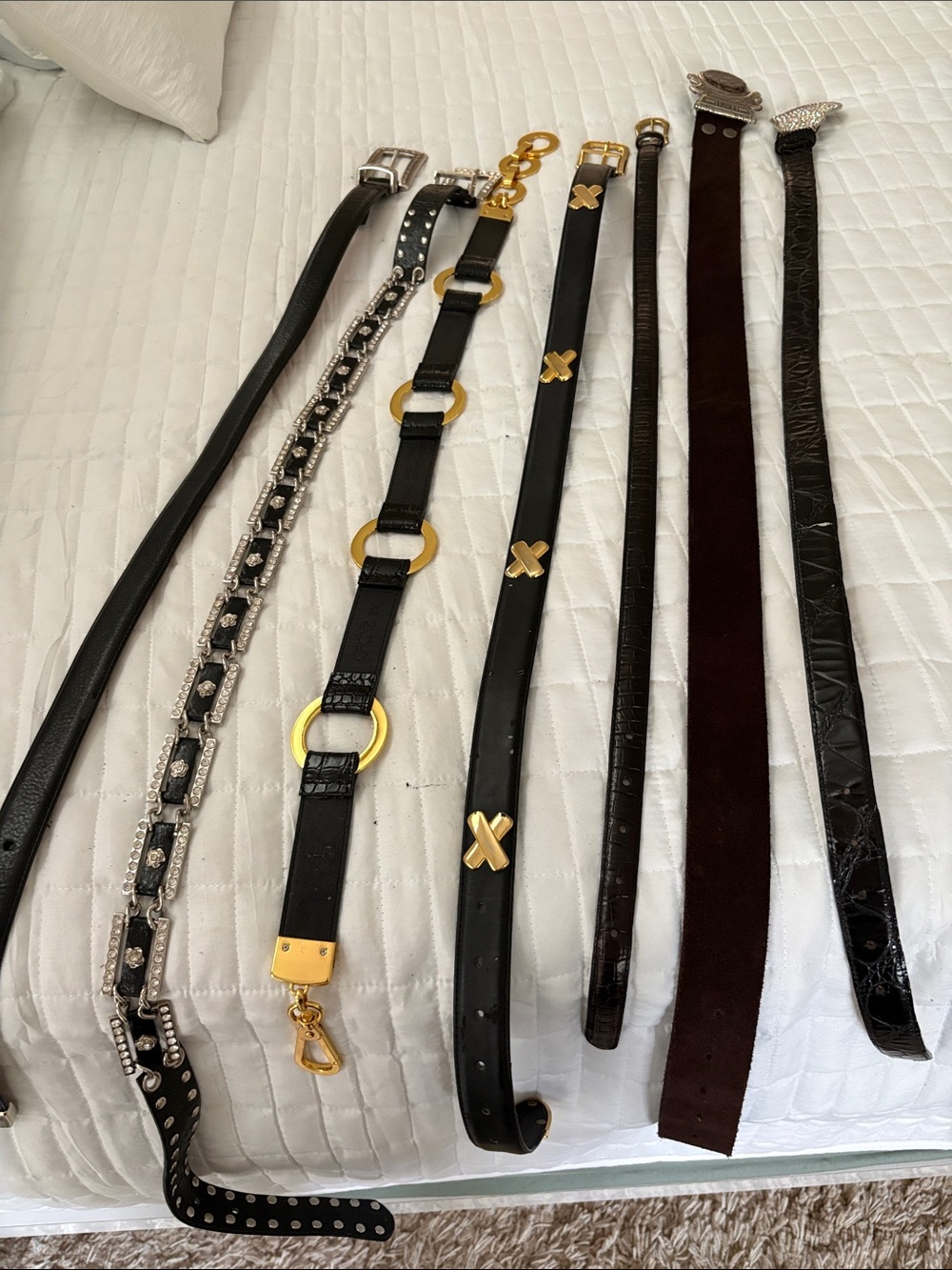 7 assorted belts